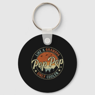 Pop Pop als een opa alleen maar cooler vintage ret Sleutelhanger