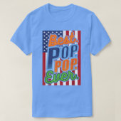 Pop Pop Amerikaanse vlag Grootvader grootouder T-shirt (Design voorkant)