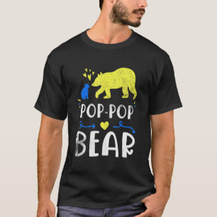 Pop Pop Beer Familie die zich aan het downsyndroom T-shirt