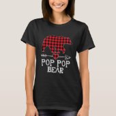 Pop Pop Beer Kerstmis Pajama Red T-shirt (Voorkant)