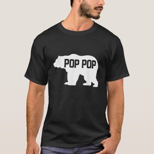 Pop Pop Beer Silhouet T-shirt (Voorkant)
