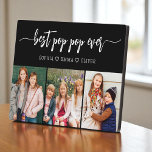 Pop Pop Best Grandpa Grandchildren Photo Collage Fotoplaat<br><div class="desc">Capture the love between Pop Pop and his grandchildren with our Grandfather Grandpa Grandchildren Photo Collage Plaque. This personalized plaque features a heartwarming photo collage, beautifully displaying cherished moments shared between Papa and his beloved grandchildren. Surrounding the photos is the endearing title "Poppy, " adding a special touch to the...</div>