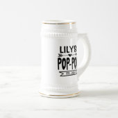 Pop Pop bierpul met naam en jaar van kleinkind (Voorkant rechts)