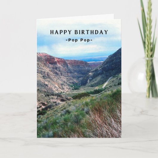 Pop Pop Birthday Big Horn Mountains Wyoming Kaart (Voorkant)