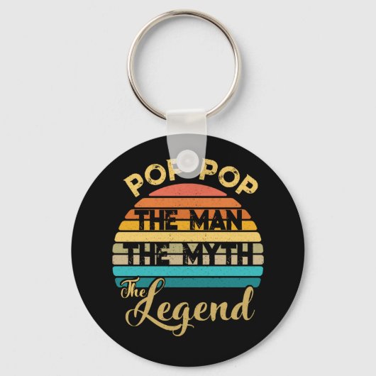 Pop Pop de Man de mythe de legendarische vaderdag Sleutelhanger (Voorkant)
