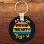 Pop Pop de Man de mythe de legendarische vaderdag Sleutelhanger (Voorkant)