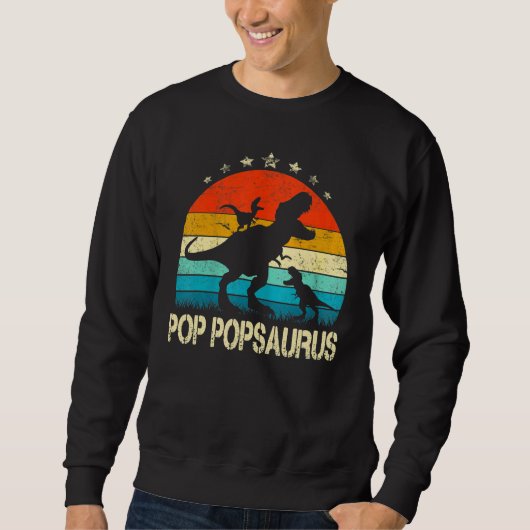 Pop Pop Dinosaur Pop Popsaurus 2 Trui (Voorkant)