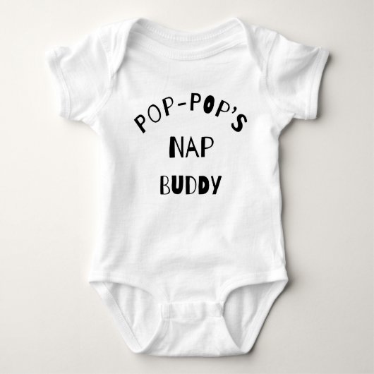 Pop pop dutje buddy outfit romper (Voorkant)