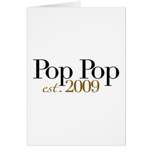 Pop Pop Est. 2009 (Voorkant)