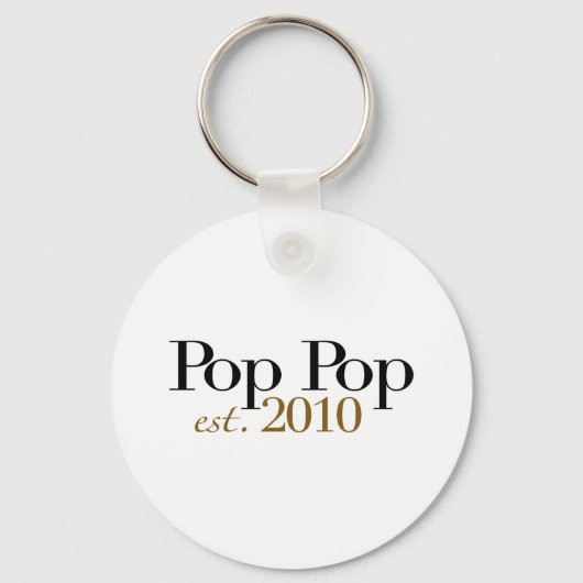Pop Pop EST 2010 Sleutelhanger (Voorkant)