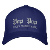 Pop Pop Extraordinaire geborduurd Pet (Voorkant)