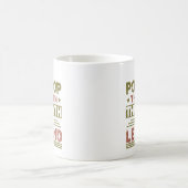 Pop Pop het Man de mythe de Legende Vaderdag Koffiemok (Center)