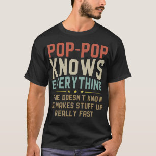 Pop-pop kent alles wat grappig is opa Gift T-shirt
