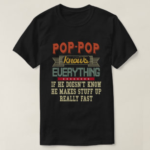 Pop-pop kent alles wat grappig is opa Gift T-shirt
