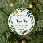 Pop Pop kerstversiering grootouder Ornament<br><div class="desc">De Pop van de pop Kerst Ornament Grootouder Ornament dat met uw eigen naam,  gebeurtenis,  en jaar wordt gepersonaliseerd!</div>