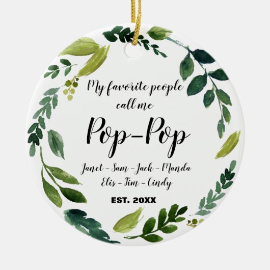Pop Pop kerstversiering grootouder Ornament (Voorkant)