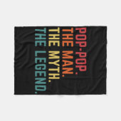 Pop-pop Man Mythe Legend Daddy Opa Fath Fleece Deken (Voorkant (Horizontaal))