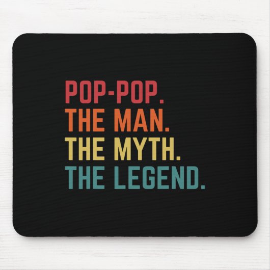 Pop-pop Man Mythe Legend Daddy Opa Fath Muismat (Voorkant)