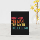 Pop-pop Man mythe legende papa opa vaders dag Kaart (Gele Bloem)