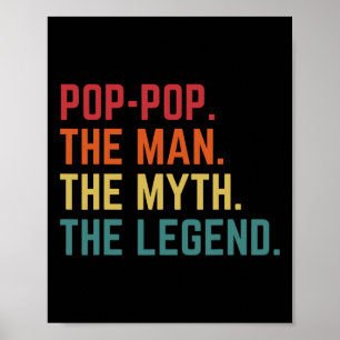 Pop-pop Man mythe legende papa opa vaders dag Poster