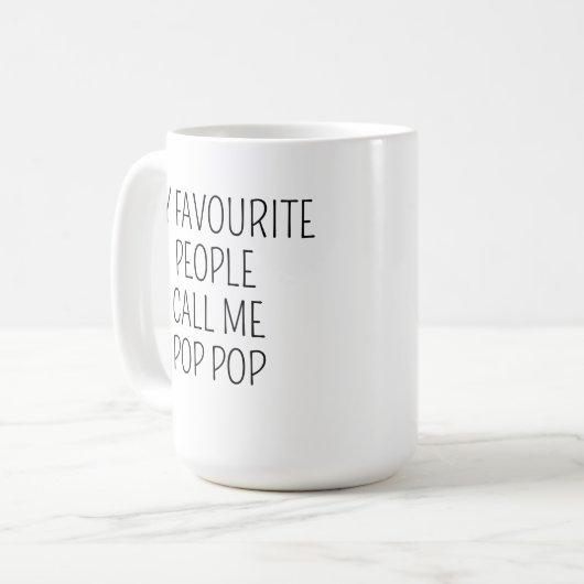 Pop Pop Mok, Opa Mok, Werelden Beste Pop Pop, Fun Koffiemok (Voorkant links)
