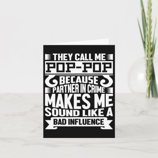 Pop Pop Pap Shirt Valentijn Vaders Dag Kerstmis Kaart (Voorkant)