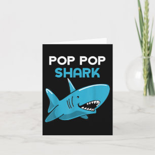 Pop-pop Shark Funny Familie Opa Poppop Kaart
