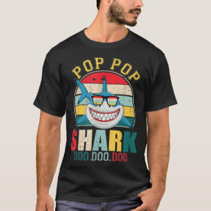 Pop Pop Shark Shirt Vaderdag voor Pop Pop T-Shi