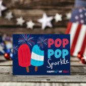 Pop Pop Sparkle Juli Viering Kaart