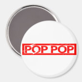 Pop pop Stempel Magneet (Voorkant / Achterkant)