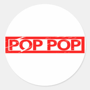 Pop pop Stempel Ronde Sticker