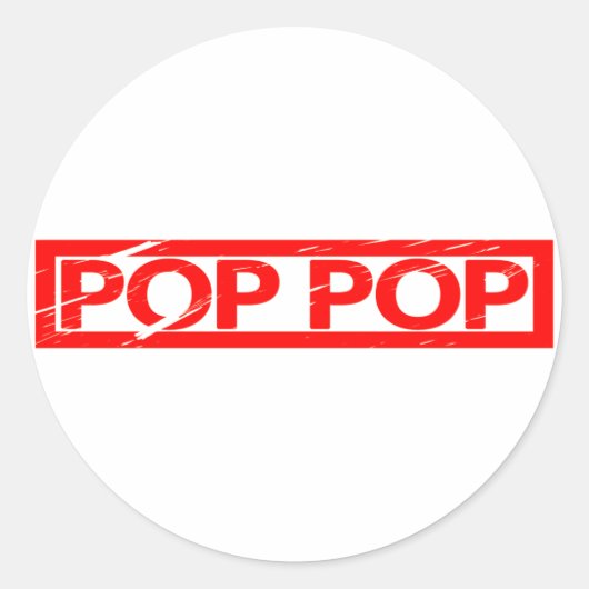 Pop pop Stempel Ronde Sticker (Voorkant)