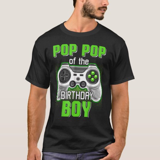 Pop Pop van de Birthday Boy Video Game B Day Top G (Voorkant)