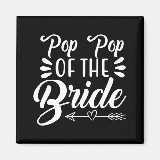 Pop Pop van de bruid huwelijksfeest familie bruids Magneet