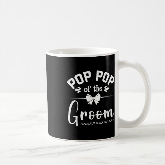 Pop Pop van de bruidegom bruid Happy Wedding Marry Koffiemok (Rechts)