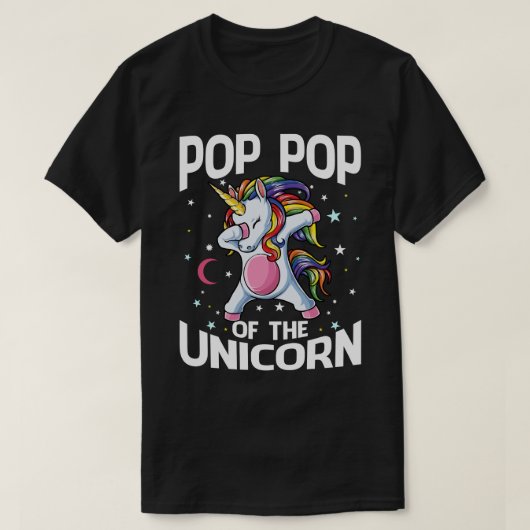 POP POP van de UNICORN T-shirt (Design voorkant)