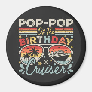 Pop-Pop van de Verjaardag Cruiser Vacation Circle Magneet