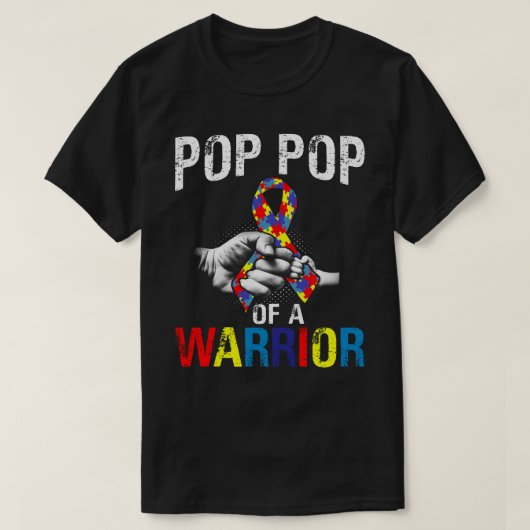 pop pop van Warrior Autism Awareness T-shirt (Design voorkant)