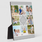 Pop-Pop We houden van je 8 Foto Collage Gray White Fotoplaat (Zijkant)