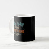 Pop Pop weet alles voor opa en vader Koffiemok (Voorkant links)
