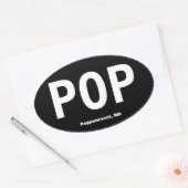 POP Popponesset MA Ovale Bumpersticker Ovale Sticker (Envelop)