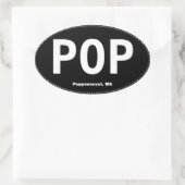 POP Popponesset MA Ovale Bumpersticker Ovale Sticker (Tas)