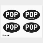 POP Popponesset MA Ovale Bumpersticker Sticker (Vel)