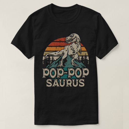 Pop-popsaurus Dinosaur Grandpa Saurus Fathers Day T-shirt (Design voorkant)