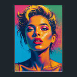 Pop Portrait: Bold & Vibrant Art Acryl Muurkunst<br><div class="desc">Make a bold statement with Pop Portrait, a vibrant pop art-inspired artwork featuring exagated codans and striking halftone patterns. The bright, gradient background makes the portrait pop, creating a dynamic and eye-catching effect. Perfect for adding a modern and energetic vibe to any space, this high resolution piece ensures every detail...</div>