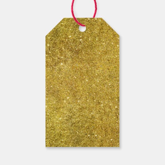 Pop Pour Celebrate Gold Faux Glitter Custom Wine Cadeaulabel (Achterkant)