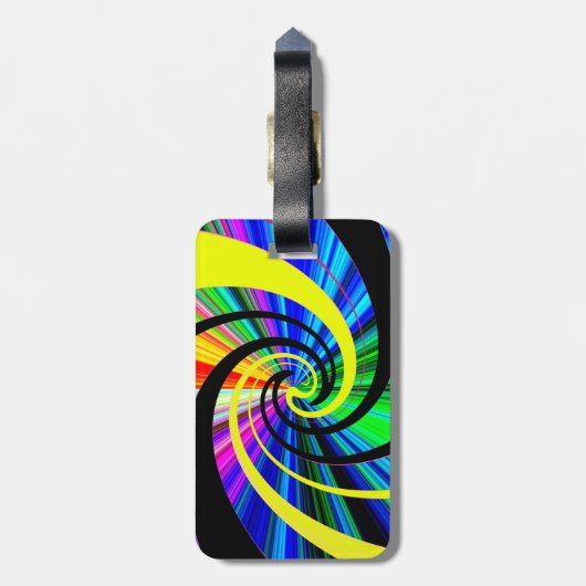 Pop psychedelisch bagagelabel (Achterkant verticaal)