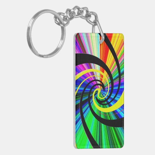 Pop psychedelisch sleutelhanger (Voorkant Links)