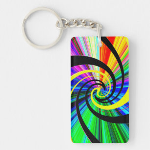 Pop psychedelisch sleutelhanger