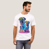 Pop Pugs in Pink T-shirt (Voorkant volledig)